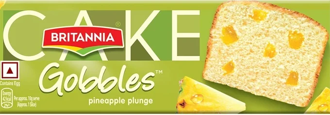 Britannia Gobbles Pineapple Cake