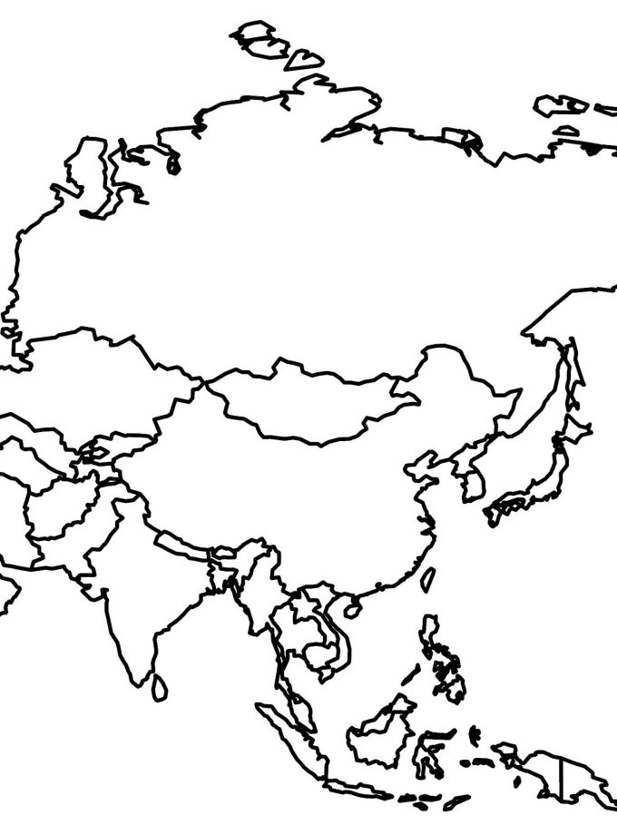 Asia Outline Map