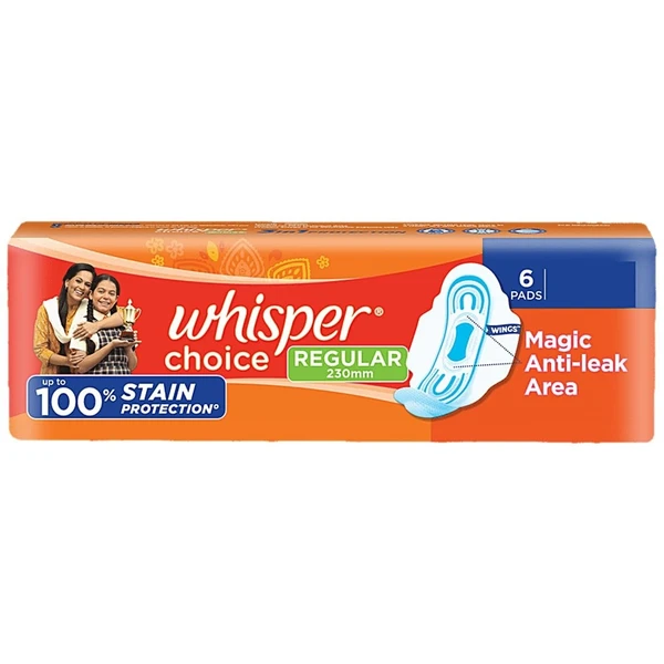 whisper choice regular 6 Pads